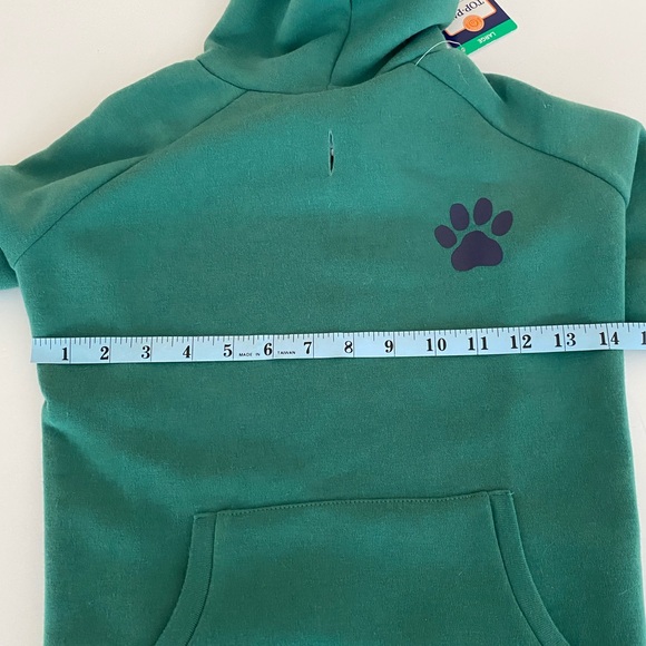 Top Paw Dog Hoodie Green Size Large Soft Cozy Pet Sweatshirt Apparel - Picture 9 of 13